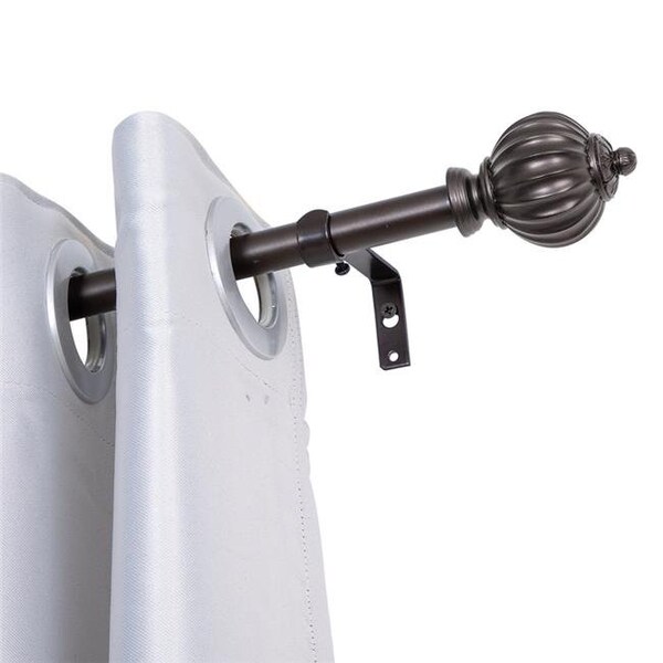 Utopia Alley Utopia Alley D48RB 0.75 in. Single Decorative Drapery Adjustable Curtain Rods for Windows 86 to 120 in. - Oil Rubbed Bronze D48RB - main